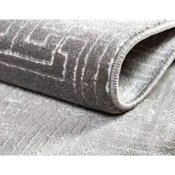 Unique Loom Gray Area Rug for Modern Homes
