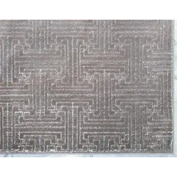 Unique Loom Gray Area Rug for Modern Homes