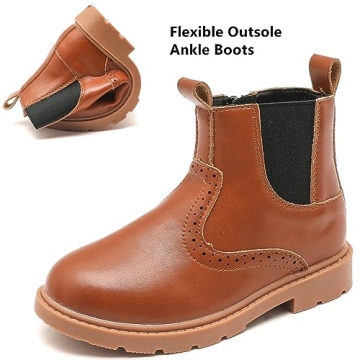 DADAWEN Waterproof Chelsea Boots for Kids - Stylish & Comfortable