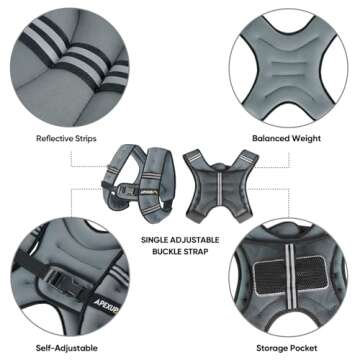 APEXUP 10lbs Weighted Vest for Strength Training