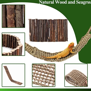 HERCOCCI Reptile Tank Jungle Vines Hammock for Exotic Pets