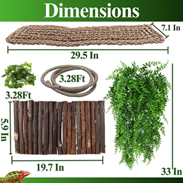 HERCOCCI Reptile Tank Jungle Vines Hammock for Exotic Pets