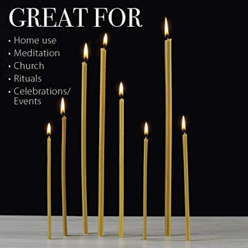 Danilovo Beeswax Candles for Decor and Prayer - 50 Pack