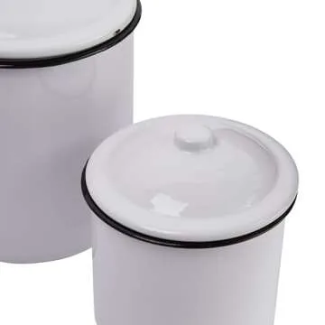 Creative Co-Op Vintage Enameled Canister Set