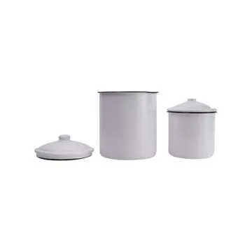 Creative Co-Op Vintage Enameled Canister Set