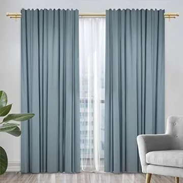 OLV Gold Double Curtain Rods 36-72 Inch for Heavy Drapes