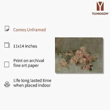 Farmhouse Still Life Picture Living Room - 11 x 14 Art Print - Rustic Vintage Decor for Bedroom - Pi...