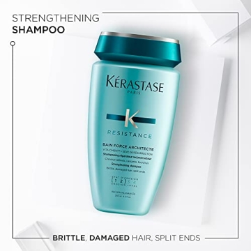 Kerastase Resistance Force Architecte Shampoo | Strengthening Shampoo for Weak or Damaged Hair | Formulated with Pro-Keratin and Ceramide | For All Hair Types | 8.5 Fl Oz