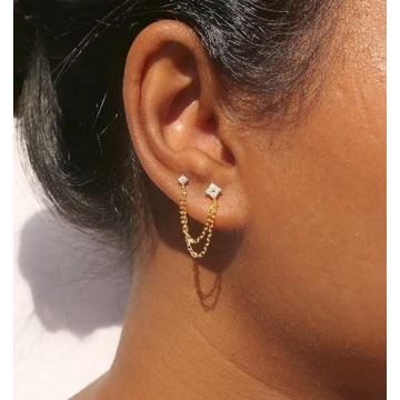 Styling Elegance with Freekiss Gold Chain Earrings
