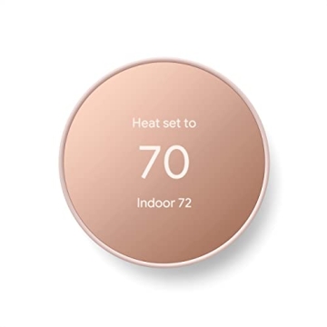 Google Nest Thermostat - Smart Thermostat for Home - Programmable Wifi Thermostat - Sand (Renewed)