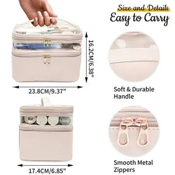 Stylish Travel Makeup Bag for Women, Spacious and Durable
