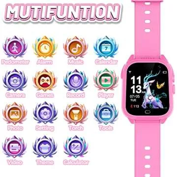 OVV Kids Waterproof Smart Watch Boys Girls Age 3-12 Learning Systems Toys with 26 Game 1.44'' HD Tou...