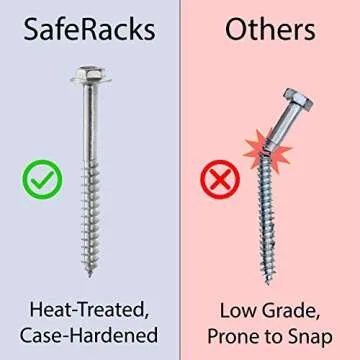 SafeRacks 2x6 Adjustable Overhead Garage Storage Rack, Heavy-Duty Steel Overhead Storage Rack with 300 lb Weight Capacity, Height Adjustable Garage Storage Organization System, White (12"-21")