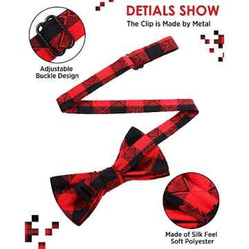 Zhanmai 20 Pcs Boys Bow Ties Pre-tied Bow Ties Bulk with Adjustable Neck Band for Kids Wedding Birthday Party(Classic Style)