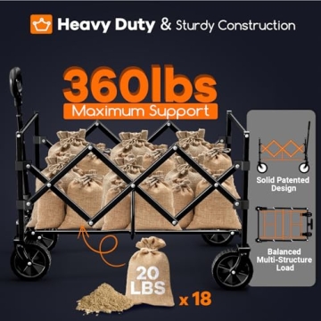 Lightweight Collapsible Wagon Cart for All Outdoor Needs