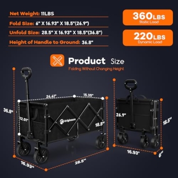 Lightweight Collapsible Wagon Cart for All Outdoor Needs