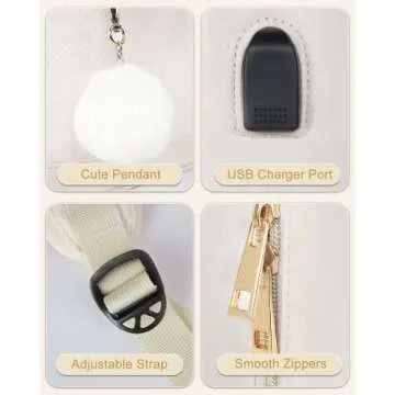 MATEIN Stylish Mini Backpack Purse with USB Charging Port