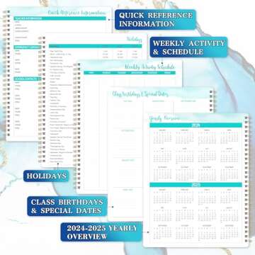Teacher Planner 2024-2025 - 2024-2025 Planner, Jul. 2024 - Jun. 2025, 9.7'' x 7.6'', Academic Planner, Weekly and Monthly Homeschool Planner