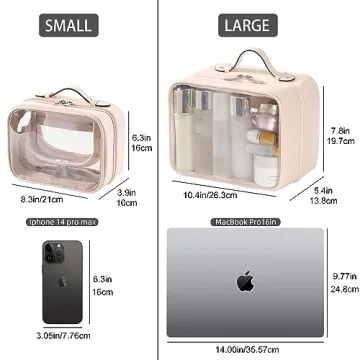 Veki TSA Approved Transparent Makeup Bag for Travel