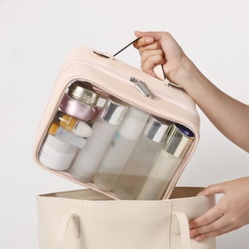 Veki TSA Approved Transparent Makeup Bag for Travel
