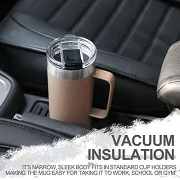 Life's Easy 20oz Stainless Steel Travel Mug with Handle