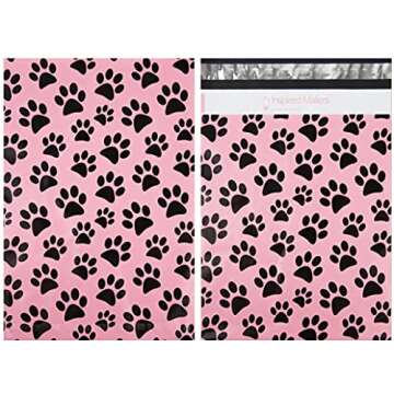 30 Combo Pack Pink Paw Print Mailers