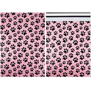 30 Combo Pack Pink Paw Print Mailers