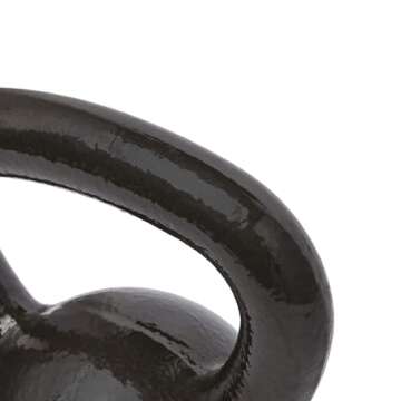 Amazon Basics Cast Iron Kettlebell, 15 Pounds, Black