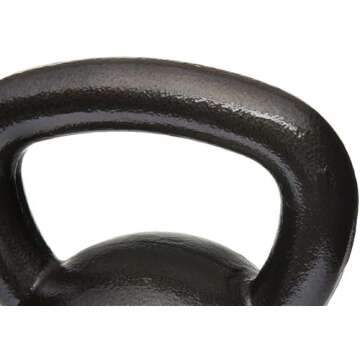 Amazon Basics Cast Iron Kettlebell, 15 Pounds, Black