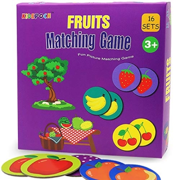 KiDEPOCH Memory Match Game – 16 Matching Pairs Preschool Memory Games Featuring Barnyard Element, ...