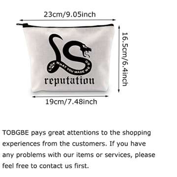 TOBGBE Song Lyrics Gift Album Music Zipper Pouch Bag Singer Fans Gift Album Inspired Makeup Bag Musi...