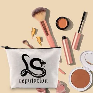 TOBGBE Song Lyrics Zipper Pouch Bag for Music Lovers