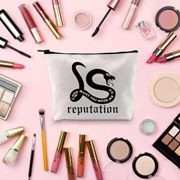 TOBGBE Song Lyrics Zipper Pouch Bag for Music Lovers