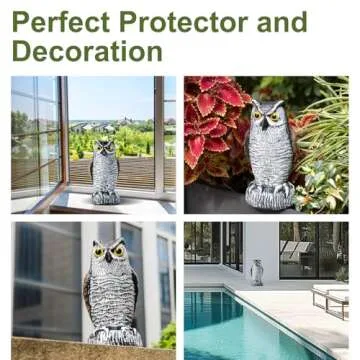Bird Scare Decoy: OFFO Plastic Owl for Gardens