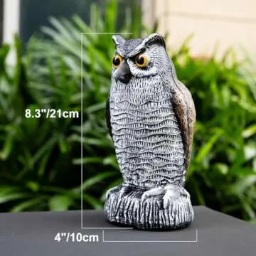 Bird Scare Decoy: OFFO Plastic Owl for Gardens