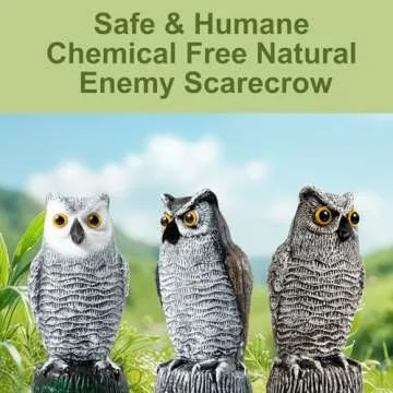Bird Scare Decoy: OFFO Plastic Owl for Gardens
