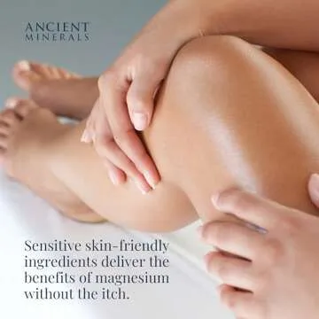 Ancient Minerals Magnesium Oil Spray Sensitive All-New Sensitive Formula with Allantoin, Organic Chamomile, and Organic Aloe Vera (4oz)