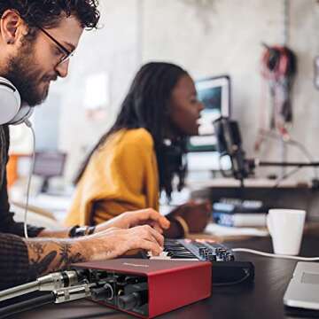 Professional USB Audio Interface with Phantom Power for Creators