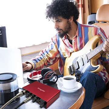 Professional USB Audio Interface with Phantom Power for Creators