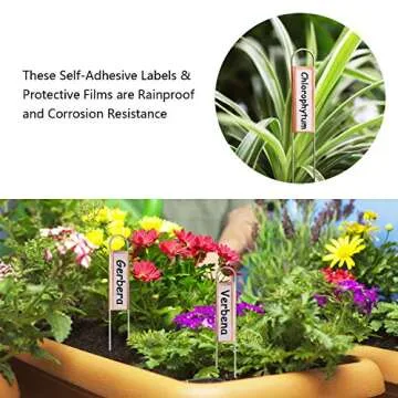 Wanapure 25PCS Copper Metal Plant Tags Plant Labels with 50Pcs Labels, Rainproof PET Film & Permanent Pen, 8" Weatherproof Banner Garden Markers, Marking Protection Seedling Signs Nursery Tags