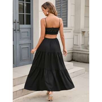 Shop XinFSh Women's Summer Spaghetti Maxi Dress Online