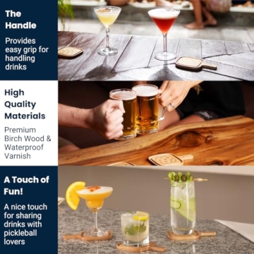 Charming Pickleball Drink Coasters for Every Occasion