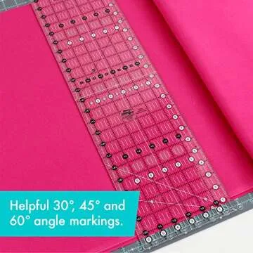 Creative Grids Quilt Ruler 6-1/2in x 24-1/2in Rectangle - CGR24 – Made in USA, Non-Slip Grip Acrylic Quilting, Sewing, Crafting, Patchwork Ruler for Measuring & Cutting Fabric