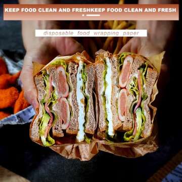 200 Pcs Deli Wax Paper Sheets for Food Basket Liners 10 x 10 Inch Old Newspaper Style Printed Greaseproof Deli Paper for Wrapping Breads Burgers French Fries Sandwiches (Brown)