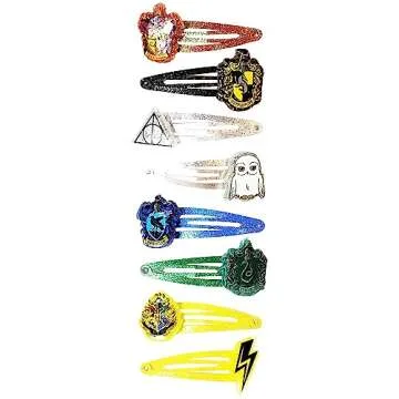 Harry Potter Kids Hair Clips for Girls Snap Clips 8 Pack Multi Color Ages 3+