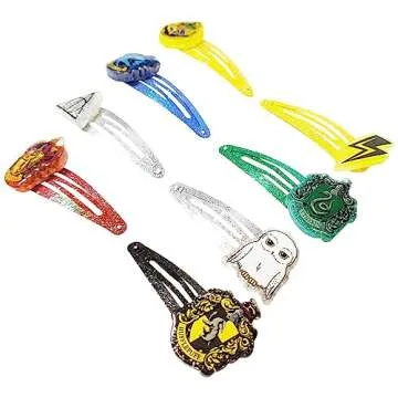 Harry Potter Kids Hair Clips for Girls Snap Clips 8 Pack Multi Color Ages 3+