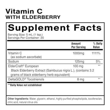 Quicksilver Scientific Liposomal Vitamin C + Elderberry - Liposomal Vitamin C 1000mg with Superior A...