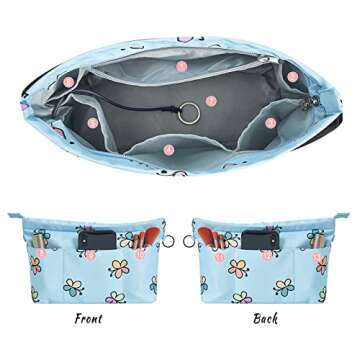 Vercord Premium Nylon Purse Organizer with 13 Pockets