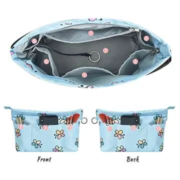 Vercord Premium Nylon Purse Organizer with 13 Pockets