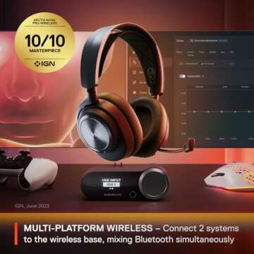 SteelSeries Arctis Nova Pro Wireless Multi-System Gaming Headset - Premium Hi-Fi Drivers - Active No...